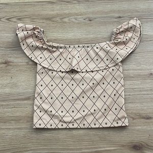 Kortni Jeane Kids Children Ruffle Swim Top 4/5 Pineapple Print Tankini Neutral